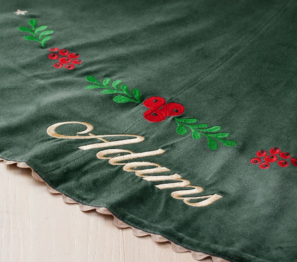 Rifle Paper Co. Velvet Tree Skirt Pottery Barn Kids UK